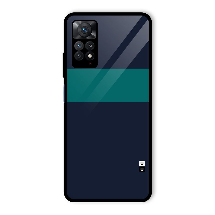 Stripe Block Glass Back Case for Redmi Note 11 Pro