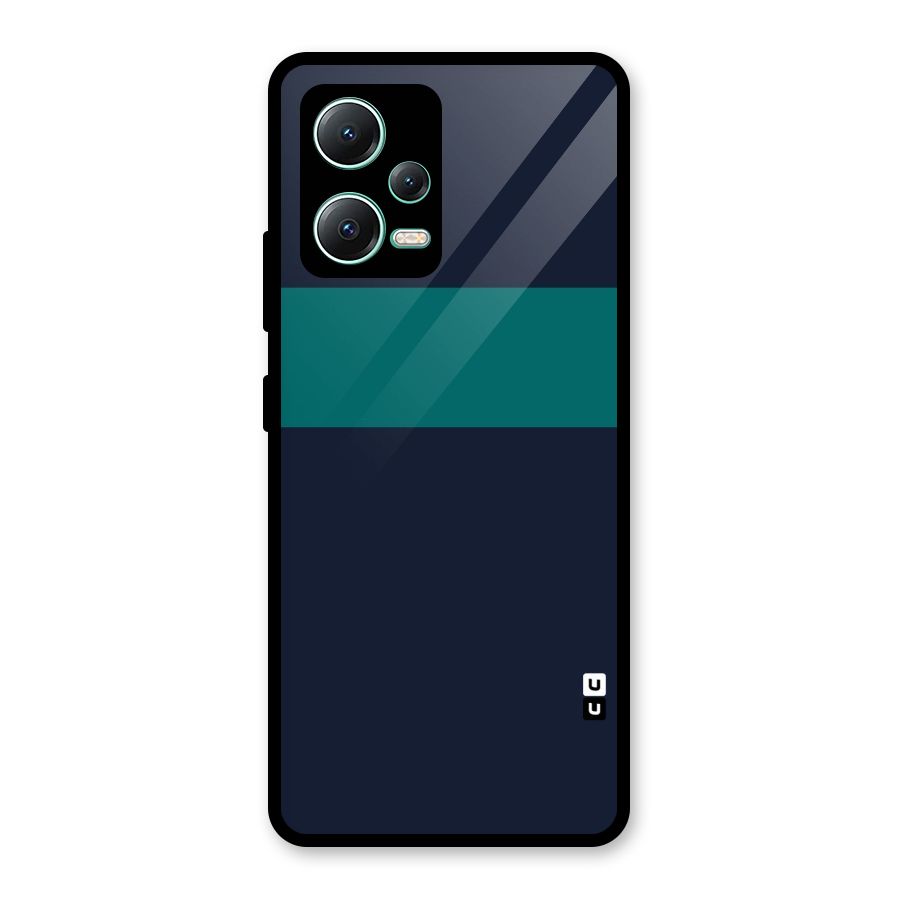 Stripe Block Glass Back Case for Redmi Note 12 5G