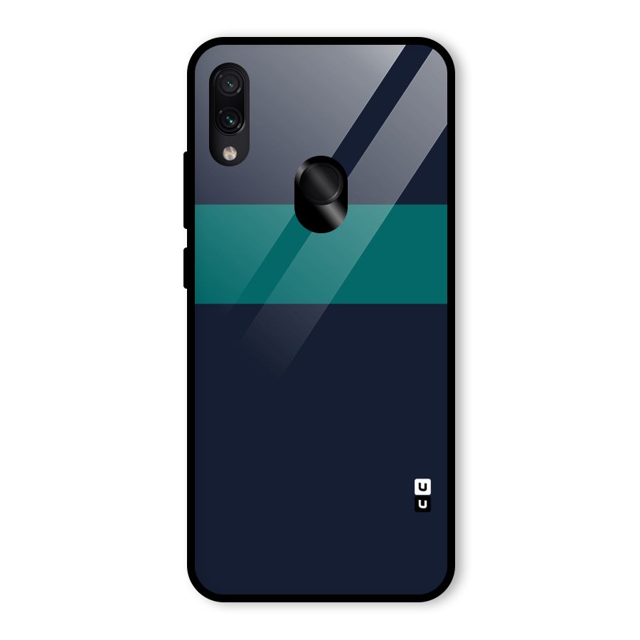 Stripe Block Glass Back Case for Redmi Note 7 Pro