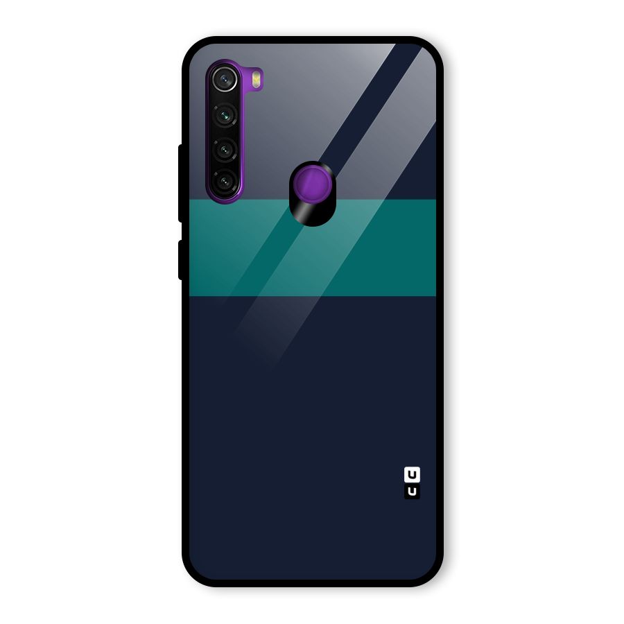 Stripe Block Glass Back Case for Redmi Note 8