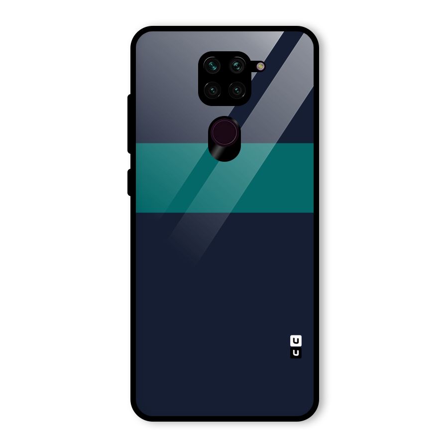 Stripe Block Glass Back Case for Redmi Note 9