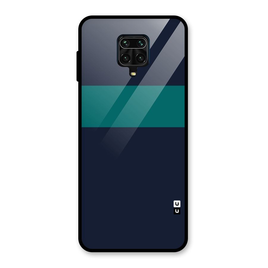 Stripe Block Glass Back Case for Redmi Note 9 Pro