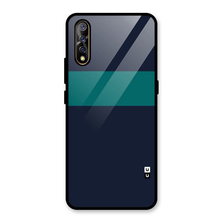 Stripe Block Glass Back Case for Vivo S1