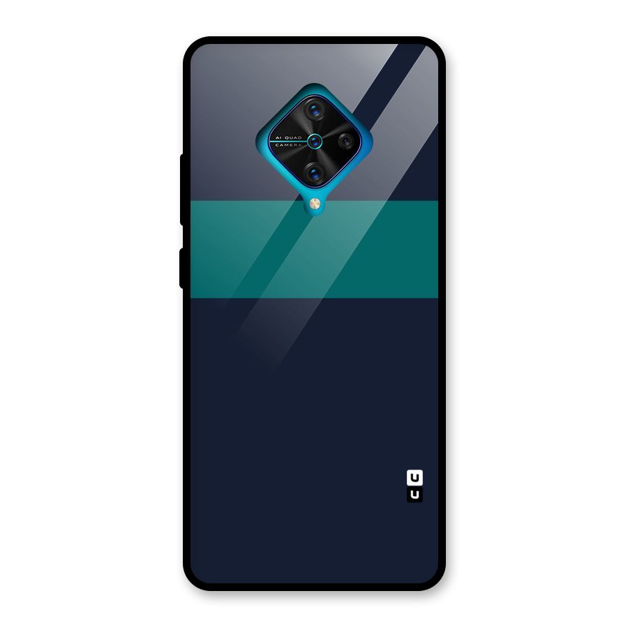 Stripe Block Glass Back Case for Vivo S1 Pro