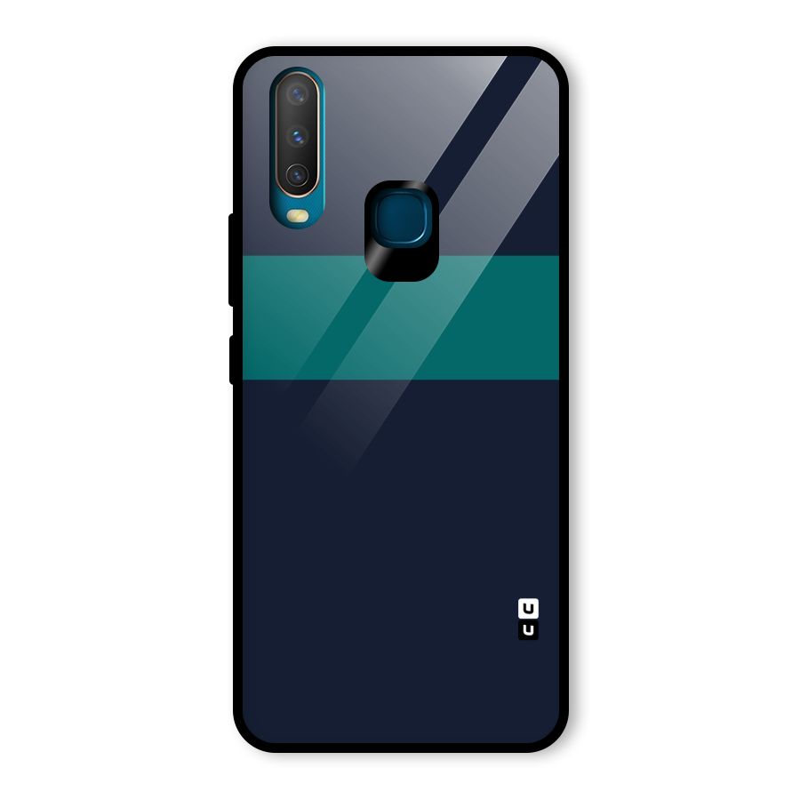 Stripe Block Glass Back Case for Vivo U10