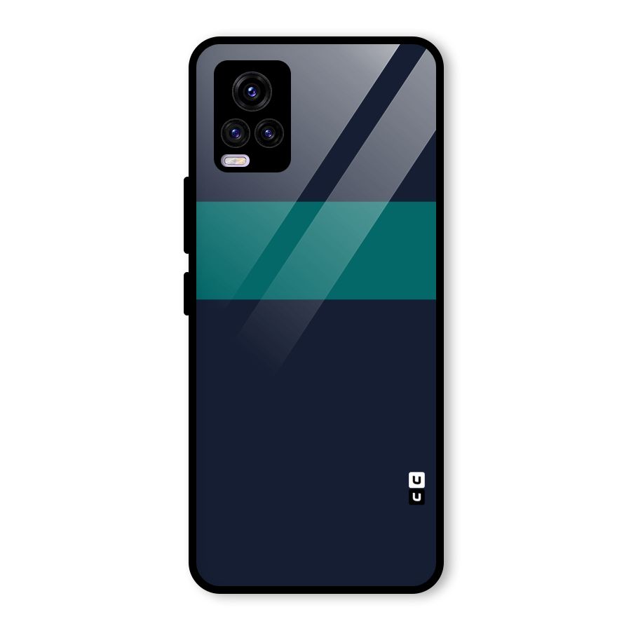 Stripe Block Glass Back Case for Vivo V20