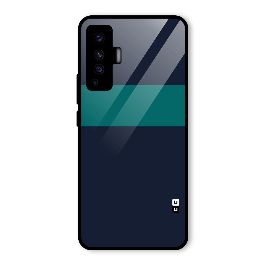 Stripe Block Glass Back Case for Vivo X50