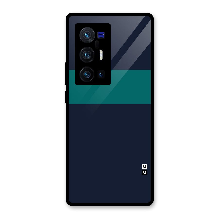 Stripe Block Glass Back Case for Vivo X70 Pro Plus