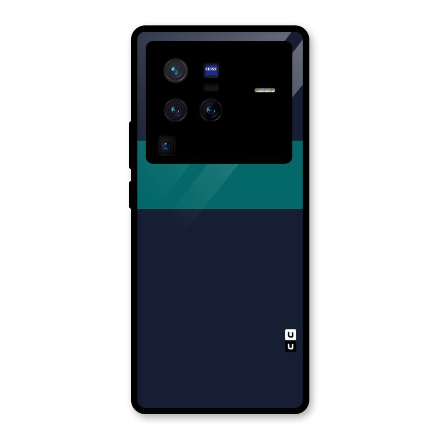Stripe Block Glass Back Case for Vivo X80 Pro