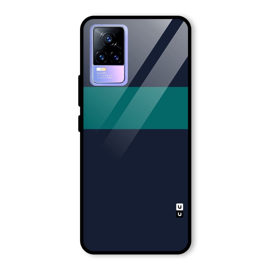 Stripe Block Glass Back Case for Vivo Y73