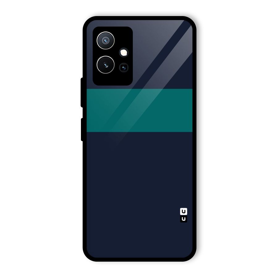 Stripe Block Glass Back Case for Vivo Y75 5G