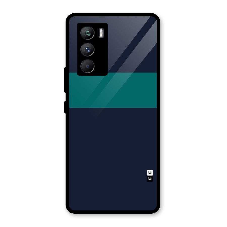 Stripe Block Glass Back Case for Vivo iQOO 9 SE