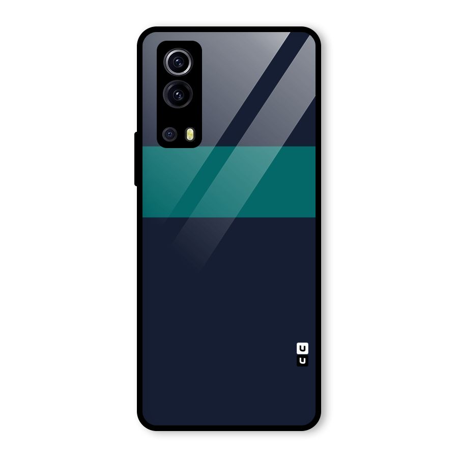 Stripe Block Glass Back Case for Vivo iQOO Z3