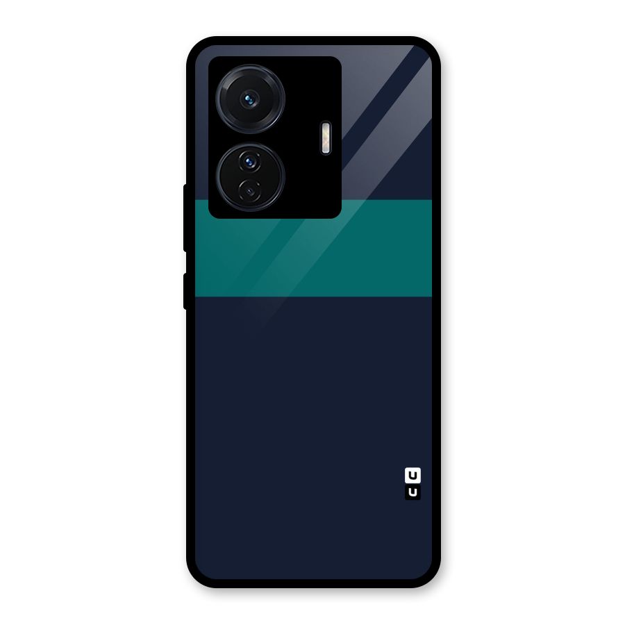 Stripe Block Glass Back Case for Vivo iQOO Z6 Pro