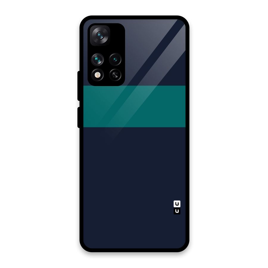 Stripe Block Glass Back Case for Xiaomi 11i HyperCharge 5G