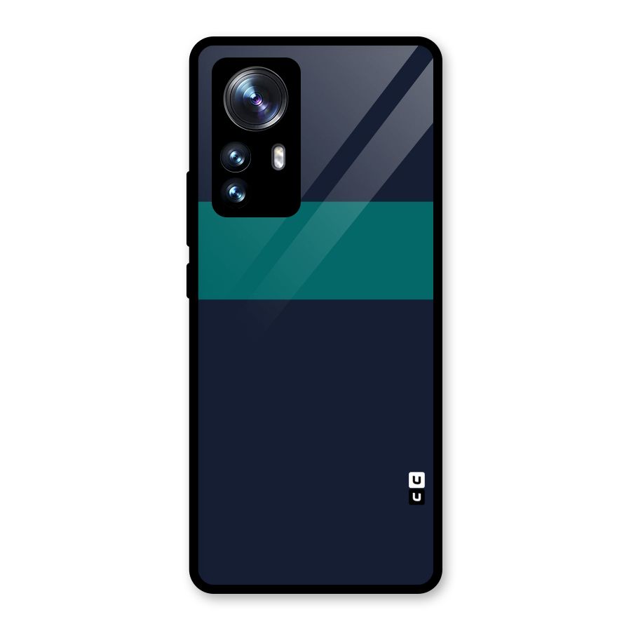 Stripe Block Glass Back Case for Xiaomi 12 Pro