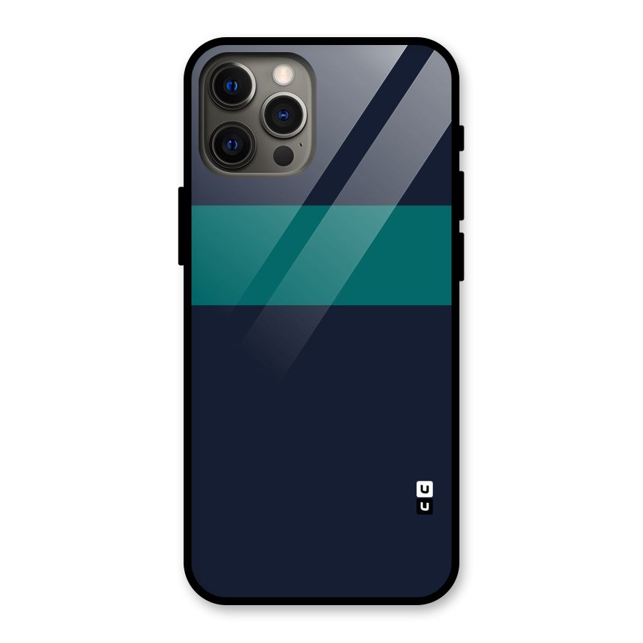 Stripe Block Glass Back Case for iPhone 12 Pro Max