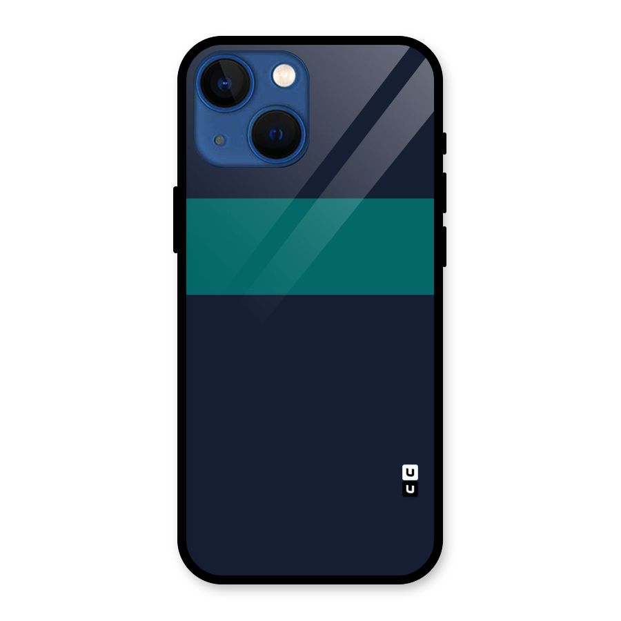 Stripe Block Glass Back Case for iPhone 13 Mini