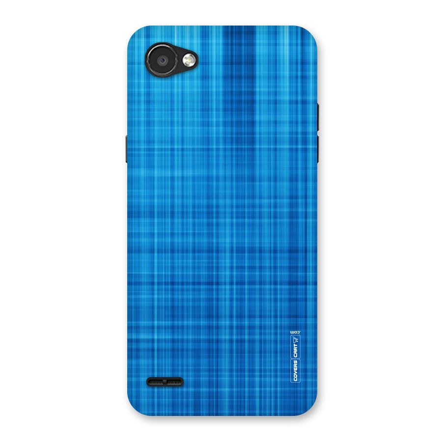 Stripe Blue Abstract Back Case for LG Q6