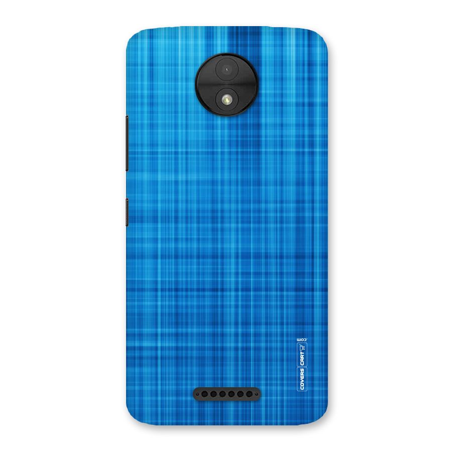 Stripe Blue Abstract Back Case for Moto C