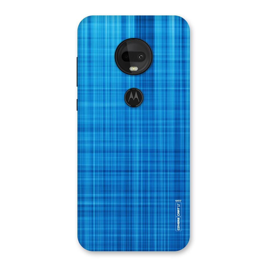 Stripe Blue Abstract Back Case for Moto G7
