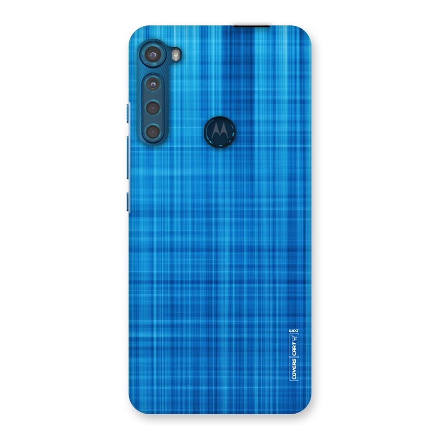 Stripe Blue Abstract Back Case for Motorola One Fusion Plus