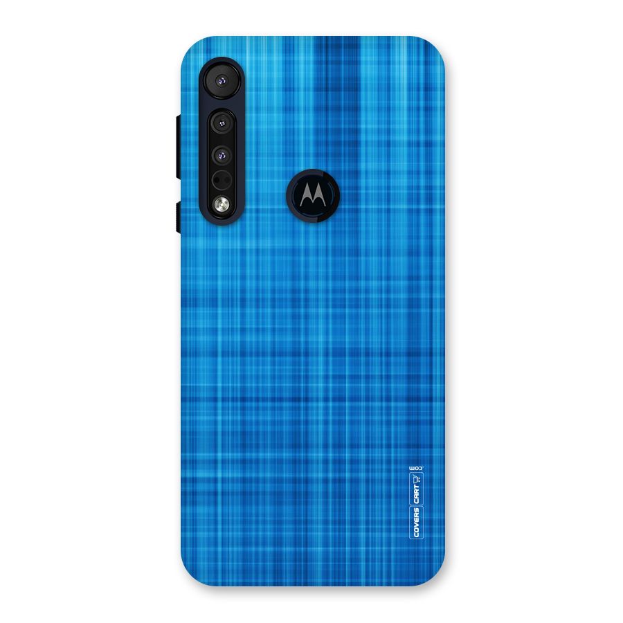 Stripe Blue Abstract Back Case for Motorola One Macro