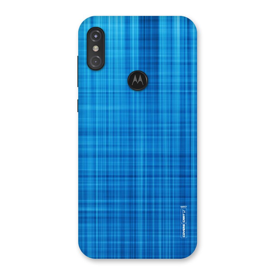 Stripe Blue Abstract Back Case for Motorola One Power