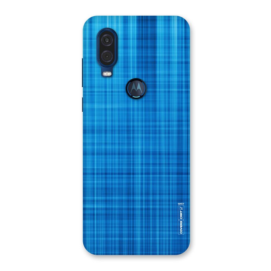 Stripe Blue Abstract Back Case for Motorola One Vision