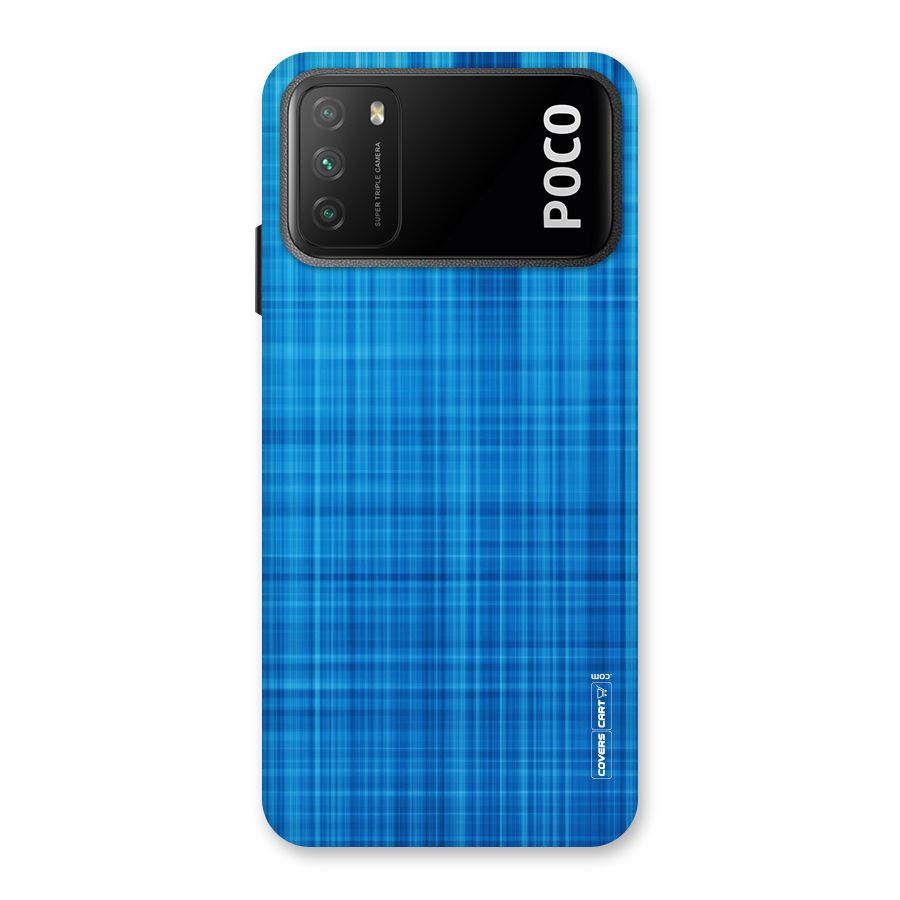 Stripe Blue Abstract Back Case for Poco M3