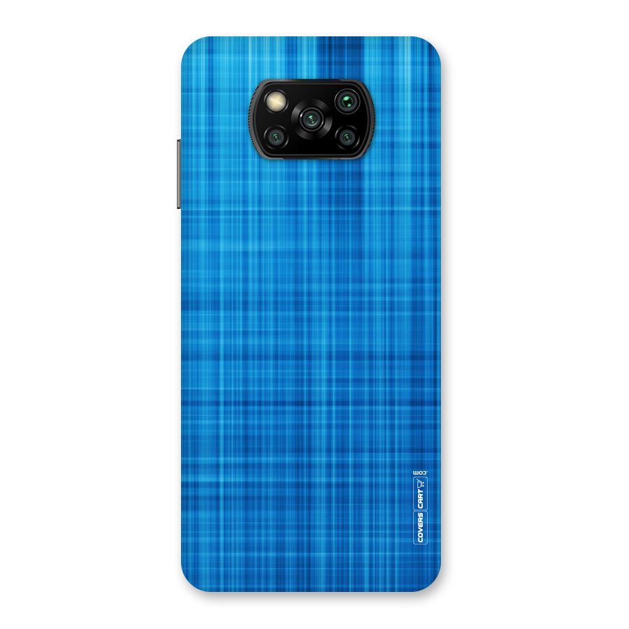 Stripe Blue Abstract Back Case for Poco X3