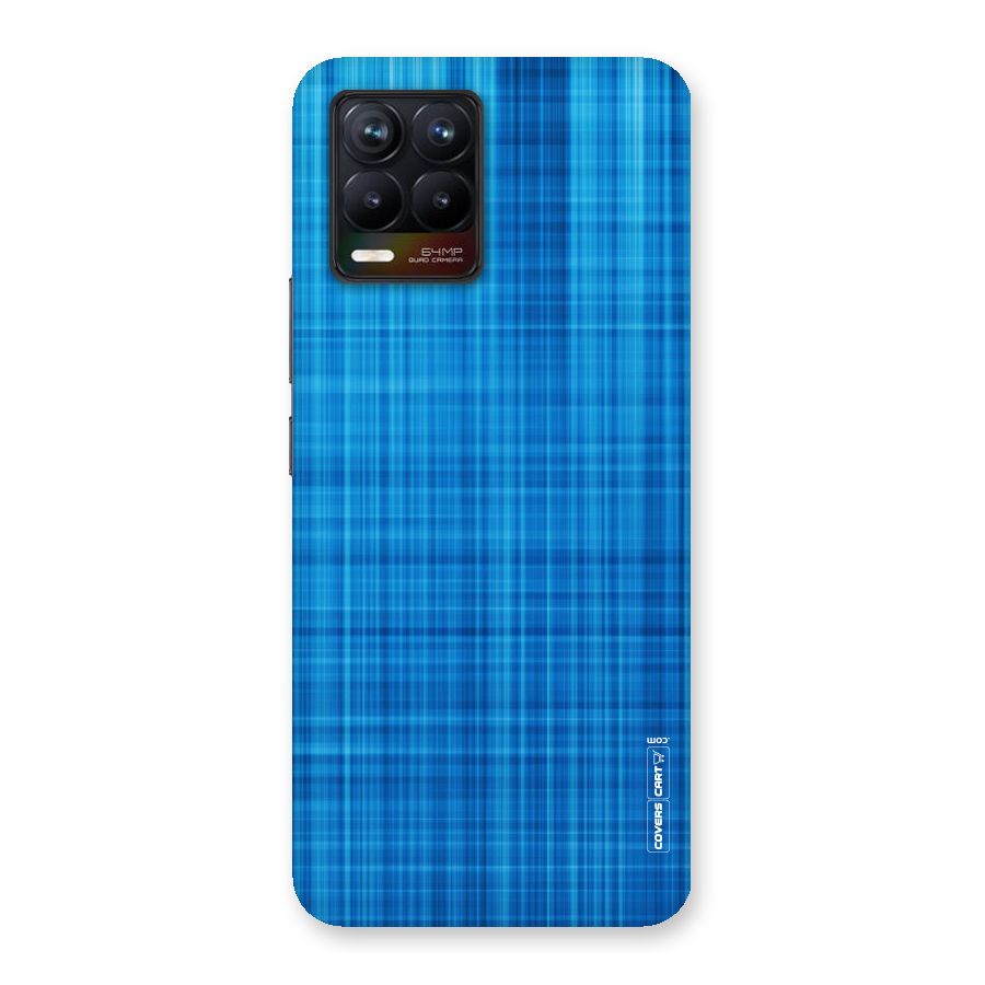 Stripe Blue Abstract Back Case for Realme 8