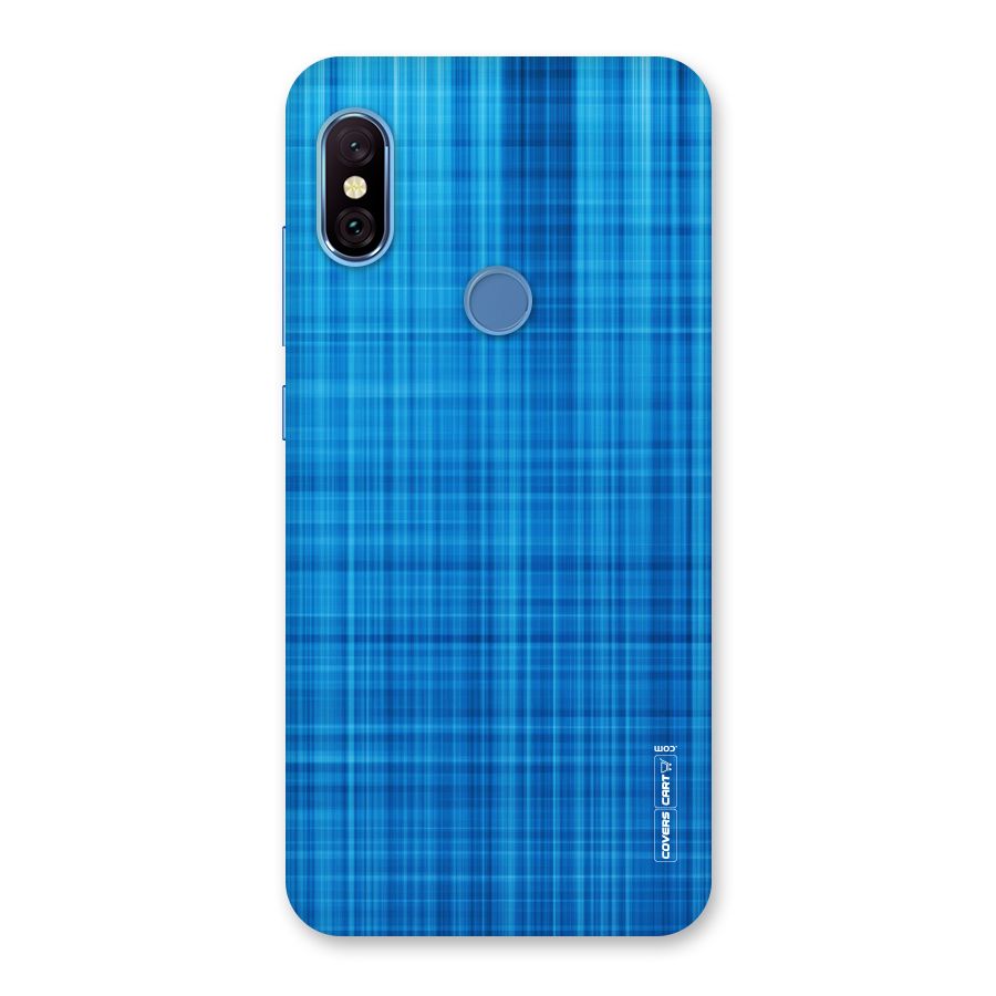 Stripe Blue Abstract Back Case for Redmi Note 6 Pro