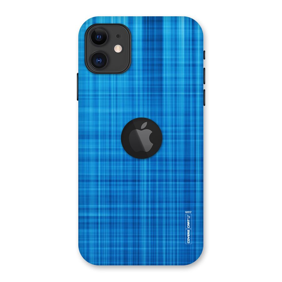 Stripe Blue Abstract Back Case for iPhone 11 Logo Cut