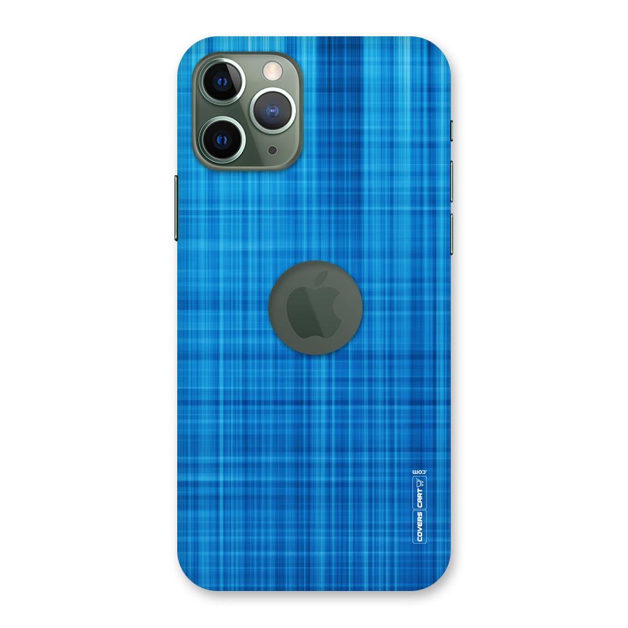 Stripe Blue Abstract Back Case for iPhone 11 Pro Logo  Cut