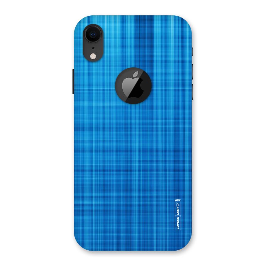 Stripe Blue Abstract Back Case for iPhone XR Logo Cut
