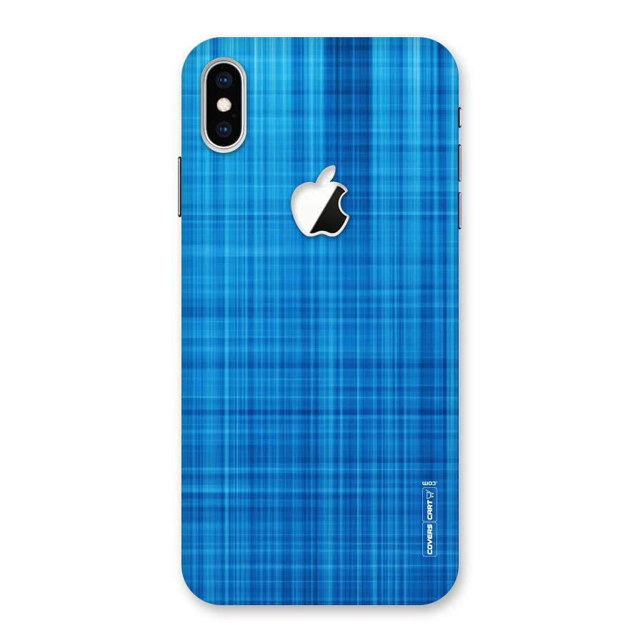 Stripe Blue Abstract Back Case for iPhone XS Max Apple Cut