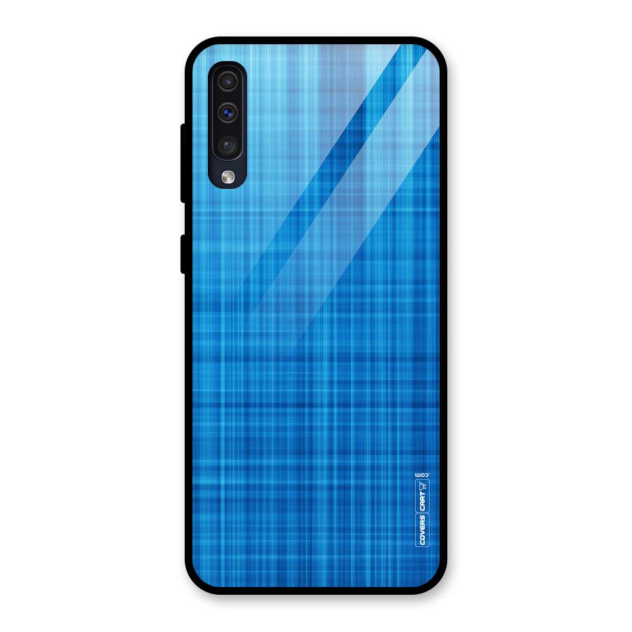 Stripe Blue Abstract Glass Back Case for Galaxy A30s