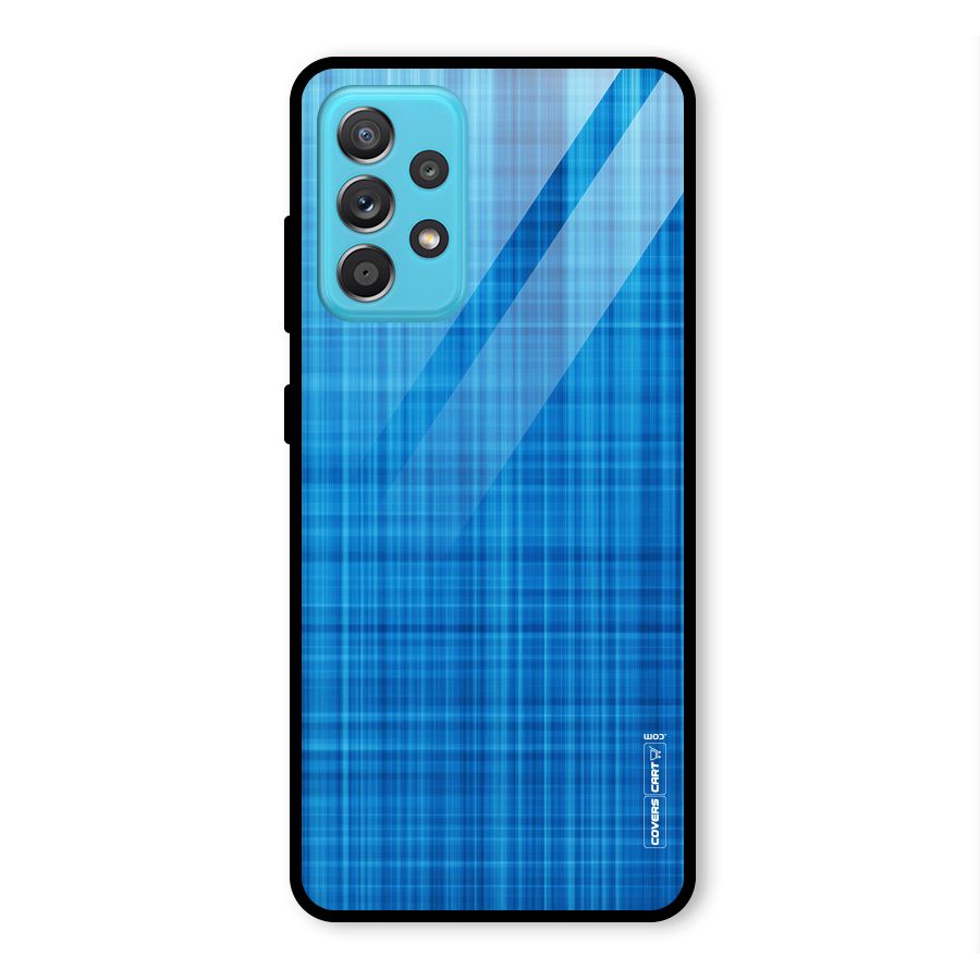 Stripe Blue Abstract Glass Back Case for Galaxy A52s 5G