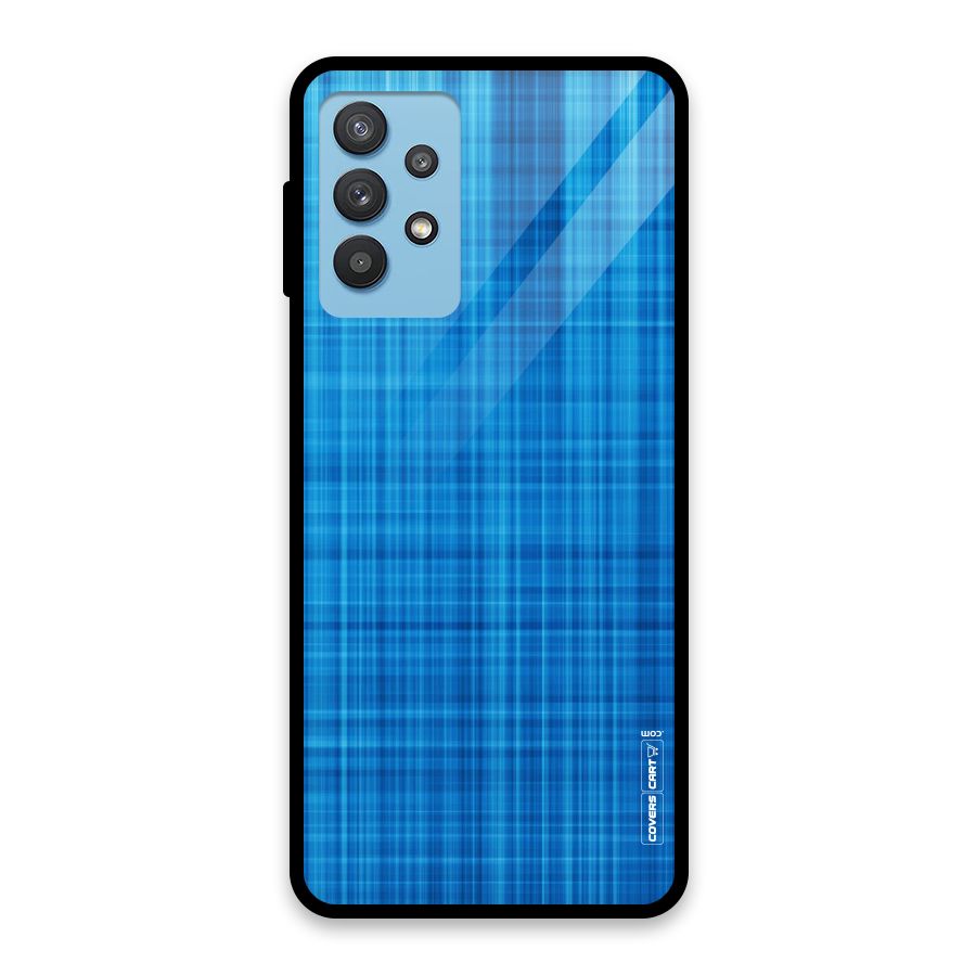 Stripe Blue Abstract Glass Back Case for Galaxy M32 5G