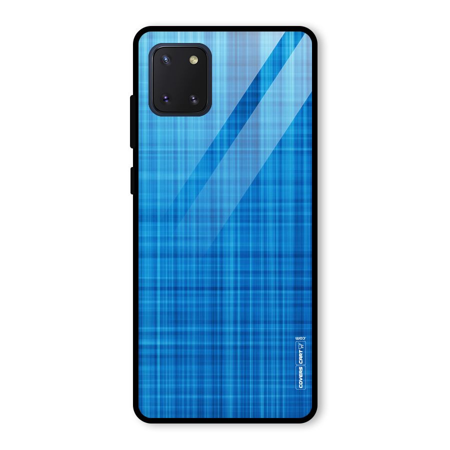Stripe Blue Abstract Glass Back Case for Galaxy Note 10 Lite