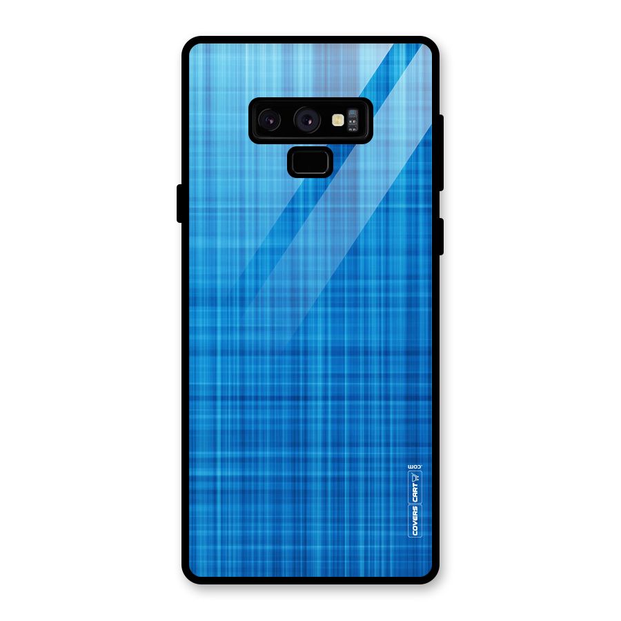 Stripe Blue Abstract Glass Back Case for Galaxy Note 9