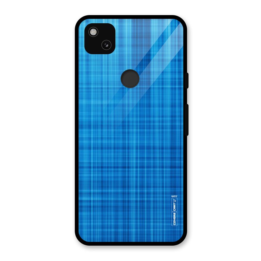 Stripe Blue Abstract Glass Back Case for Google Pixel 4a