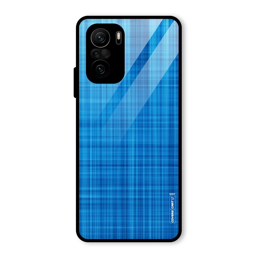 Stripe Blue Abstract Glass Back Case for Mi 11x