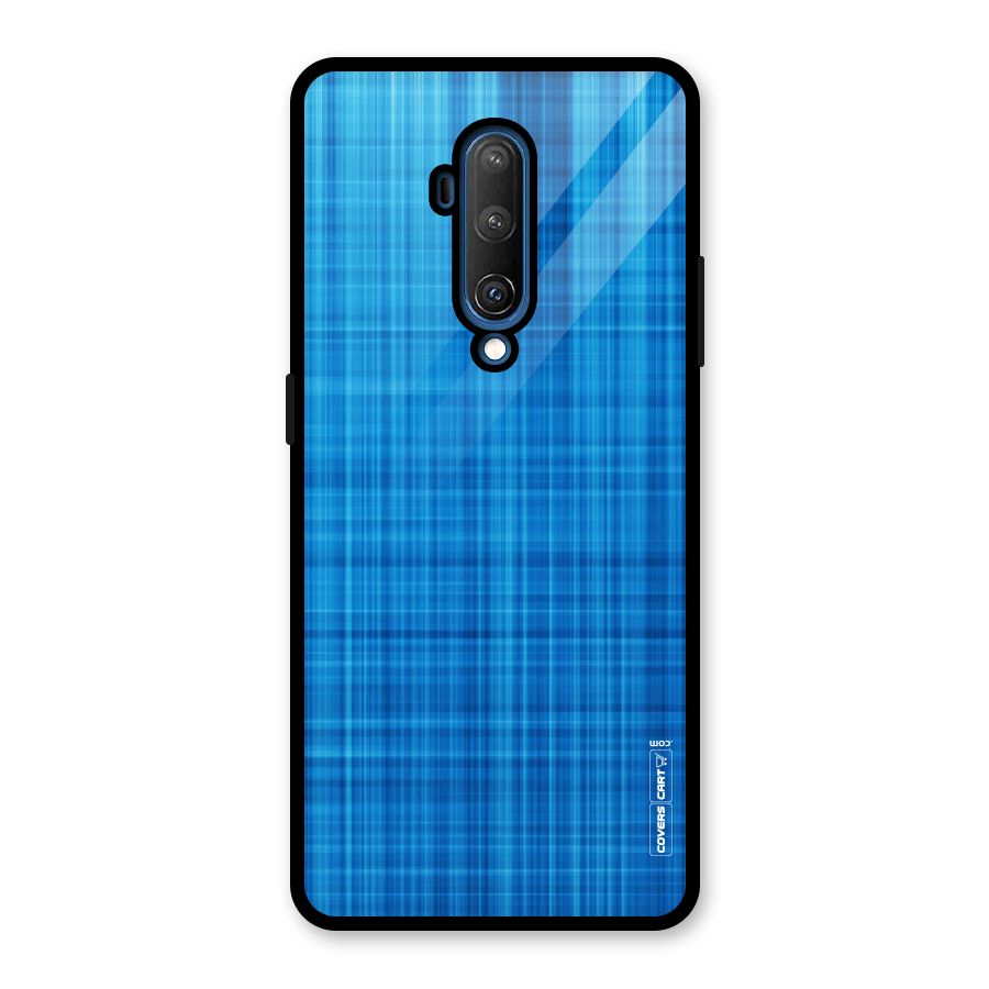Stripe Blue Abstract Glass Back Case for OnePlus 7T Pro
