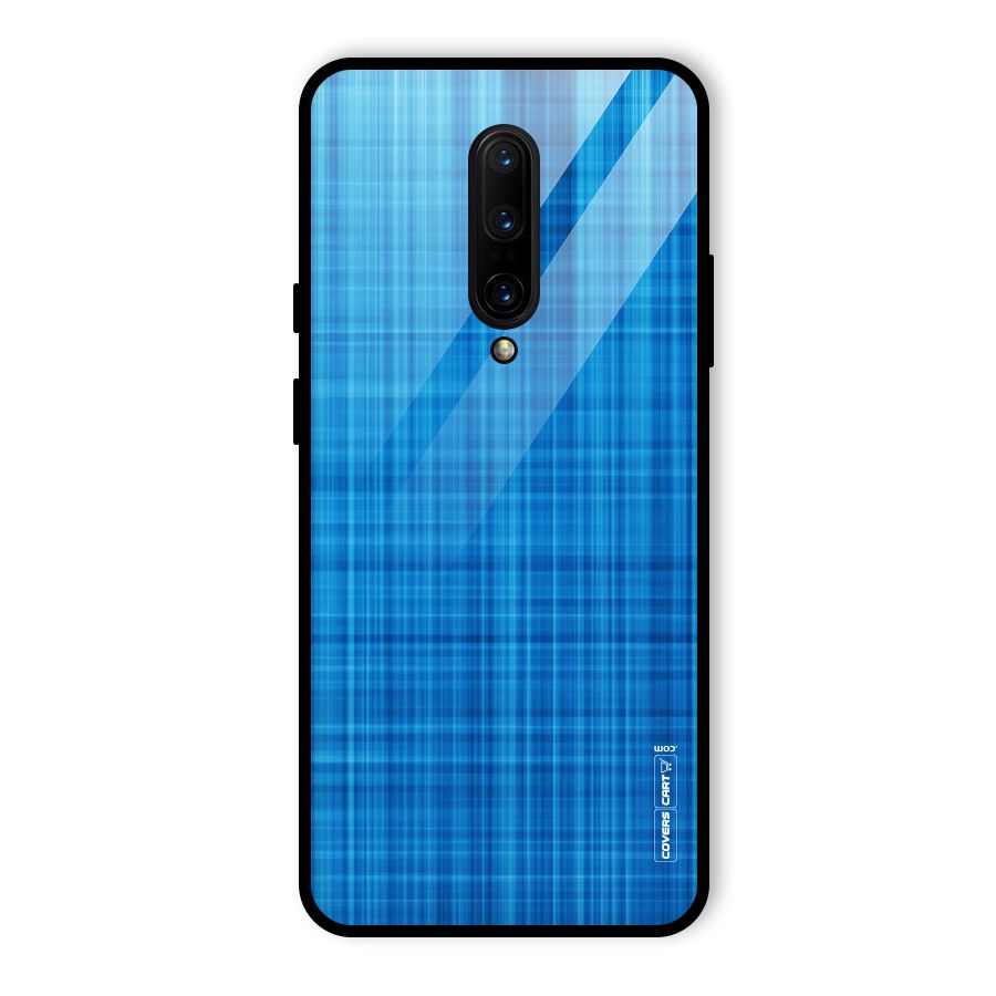 Stripe Blue Abstract Glass Back Case for OnePlus 7 Pro