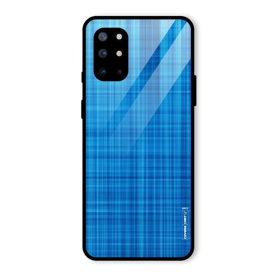 Stripe Blue Abstract Glass Back Case for OnePlus 8T