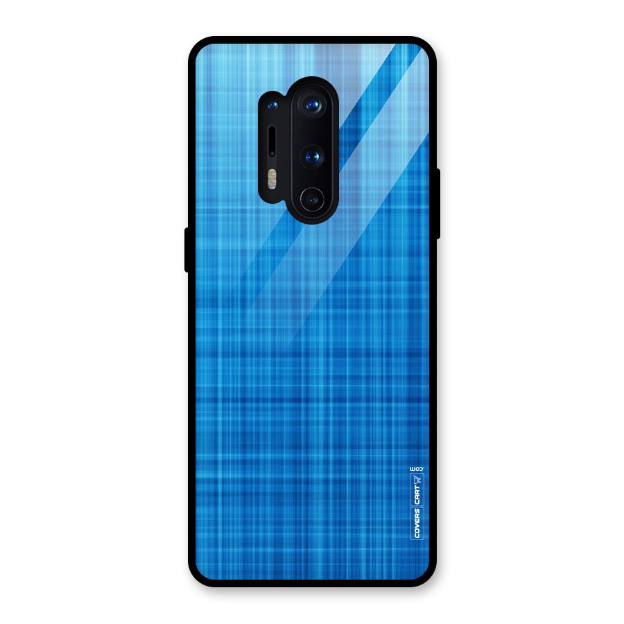 Stripe Blue Abstract Glass Back Case for OnePlus 8 Pro