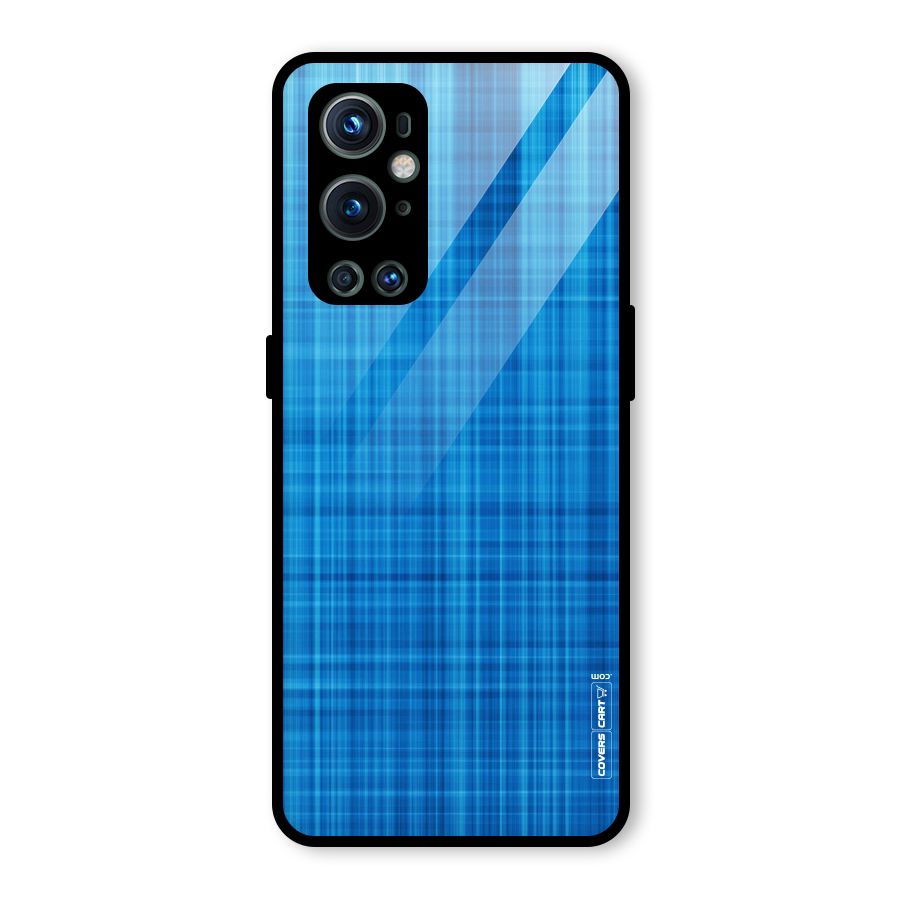 Stripe Blue Abstract Glass Back Case for OnePlus 9 Pro