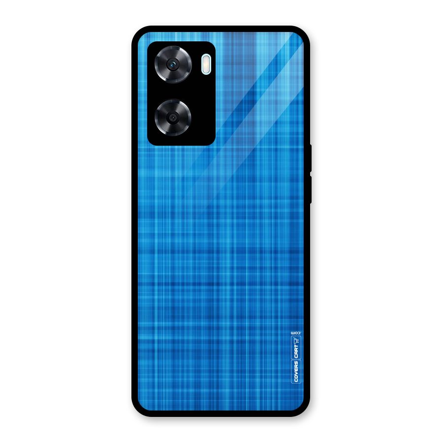 Stripe Blue Abstract Glass Back Case for Oppo A77